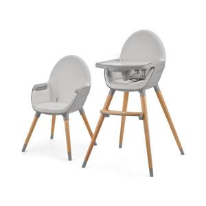 KINDERKRAFT - Detská jedálenská stolička 2v1 FINI2 buk/šedá KHFINI02GRY0000 vyobraziť