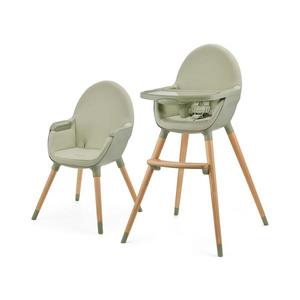 KINDERKRAFT - Detská jedálenská stolička 2v1 FINI2 buk/zelená KHFINI02GRE0000 vyobraziť