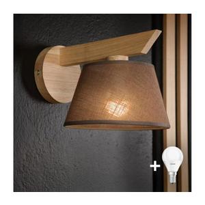 Brilagi - LED Nástenné svietidlo ANTHONY 1xE14/40W/230V dub/hnedá 8590828610427 vyobraziť