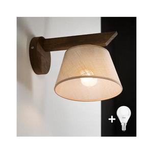 Brilagi - LED Nástenné svietidlo ANTHONY 1xE14/40W/230V dub orech/béžová 8590828610458 vyobraziť