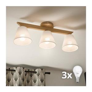 Brilagi - LED Prisadený luster ANTHONY 3xE14/40W/230V dub/biela 8590828610564 vyobraziť