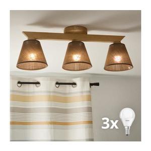 Brilagi - LED Prisadený luster ANTHONY 3xE14/40W/230V dub/hnedá 8590828610588 vyobraziť