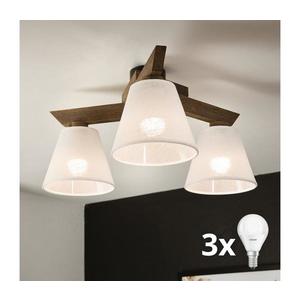 Brilagi - LED Prisadený luster ANTHONY 3xE14/40W/230V dub orech/biela 8590828610649 vyobraziť