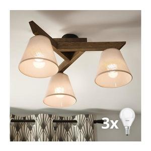 Brilagi - LED prisadený luster ANTHONY 3xE14/40W/230V dub orech/béžová. 8590828610656 vyobraziť