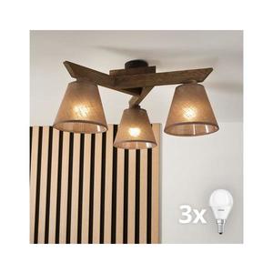 Brilagi - LED Prisadený luster ANTHONY 3xE14/40W/230V dub orech/hnedá 8590828610663 vyobraziť