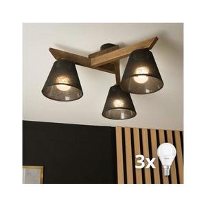 Brilagi - LED Prisadený luster ANTHONY 3xE14/40W/230V dub orech/čierna 8590828610670 vyobraziť