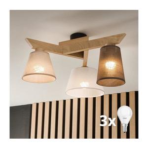 Brilagi - LED Prisadený luster ANTHONY 3xE14/40W/230V dub 8590828610694 vyobraziť