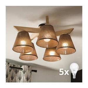 Brilagi - LED Prisadený luster ANTHONY 5xE14/40W/230V dub/hnedá 8590828610762 vyobraziť