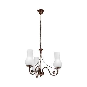 Brilagi - LED Luster na reťazi COTTAGE 3xE14/40W/230V hnedá/biela BG1510+3xBG2270 vyobraziť