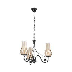 Brilagi - LED Luster na reťazi COTTAGE 3xE14/40W/230V čierna/hnedá BG1512+3xBG2273 vyobraziť