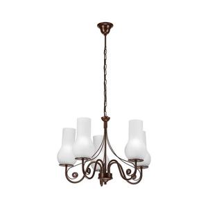 Brilagi - LED Luster na reťazi COTTAGE 5xE14/40W/230V hnedá/biela BG1514+5xBG2270 vyobraziť