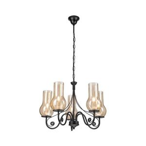 Brilagi - LED Luster na reťazi COTTAGE 5xE14/40W/230V čierna/hnedá BG1516+5xBG2273 vyobraziť