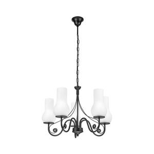 Brilagi - LED Luster na reťazi COTTAGE 5xE14/40W/230V čierna/biela BG1516+5xBG2270 vyobraziť