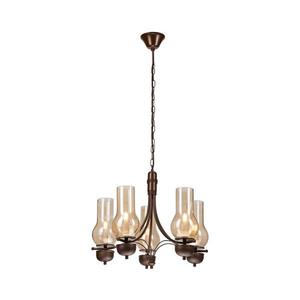 Brilagi - LED Luster na reťazi COTTAGE 5xE14/40W/230V dub/hnedá BG1522+5xBG2273 vyobraziť