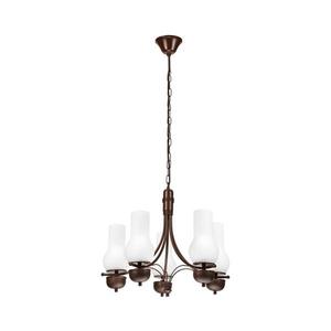 Brilagi - LED Luster na reťazi COTTAGE 5xE14/40W/230V dub/biela BG1522+5xBG2270 vyobraziť