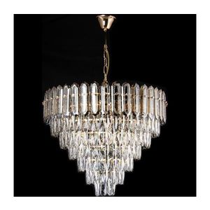 LED luster na reťazi, 11×E27 (max. 60 W)/230 V + 7×LED 6 W, priemer 60 cm, zlatý W-E2630/11+7 vyobraziť