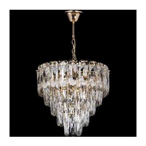 LED luster na reťazi 7xE27/60W/230V + 4xLED/6W, priemer 40 cm, zlatý W-E2636B/7+4 vyobraziť