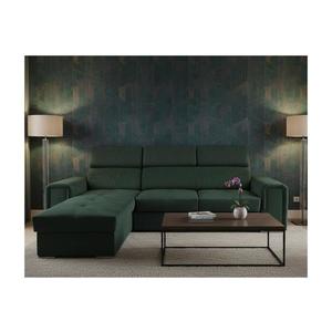 Univerzálna rohová rozkladacia sedacia súprava do L s úložným priestorom SALVADA zelená 8590828037392 vyobraziť