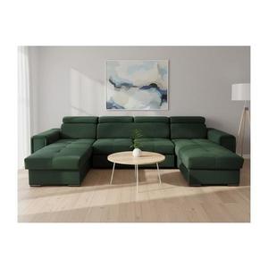Rozkladacia sedacia súprava SALVADA do U so zeleným poťahom a úložným priestorom 8590828037538 vyobraziť