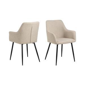 Jedálenská stolička s podrúčkami Béžová vyobraziť