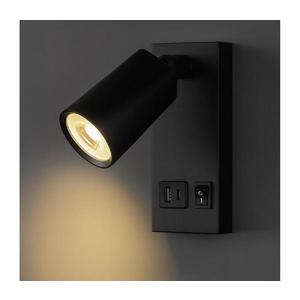 Eurolamp LED Nástenné bodové svietidlo s USB CHARGE LED/5W/230V čierna 145-22070 vyobraziť
