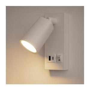 Eurolamp LED Nástenné bodové svietidlo s USB CHARGE LED/5W/230V biela 145-22071 vyobraziť