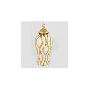 Eurolamp Keramická dóza 42, 6x18, 8 cm zlatá/biela 752-20010 vyobraziť