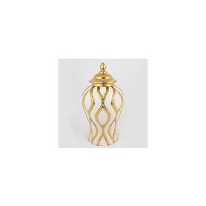 Eurolamp Keramická dóza 30, 6x16, 2 cm zlatá/biela 752-20012 vyobraziť