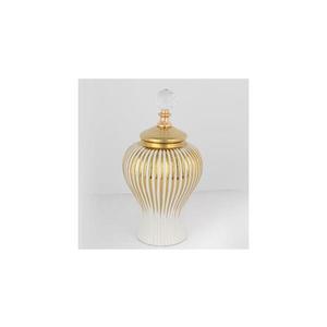 Eurolamp Keramická dóza 35x17, 5 cm zlatá/biela 752-20081 vyobraziť