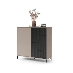 Komoda s zásuvkami RONJA taupe/čierna 5903631915864 vyobraziť