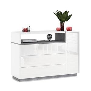 Komoda s zásuvkou FRED biela/šedá 5903631911910 vyobraziť