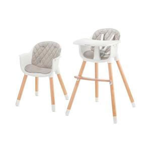 KINDERKRAFT - Detská jedálenská stolička 2v1 SIENNA buk/šedá KKKSIENGRY0000 vyobraziť
