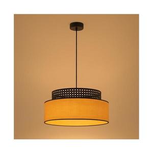 Luster na lanku BOHO 1xE27/60W/230V pr. 40 cm čierna/ratan 0685 vyobraziť