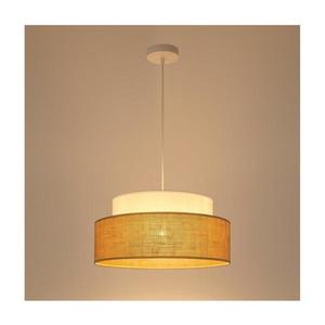 Luster na lanku BOHO 1xE27/60W/230V pr. 40 cm biela/béžová 0587 vyobraziť