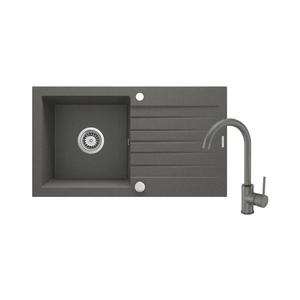 Deante ZQZVT113 Kuchynský drez ZORBA 76x44 cm + granitová batéria antracit ZQZVT113 vyobraziť
