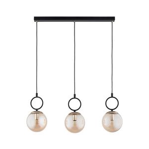 Luster na lanku LISTER 3xE14/10W/230V čierna/dymová béžová 62561 vyobraziť