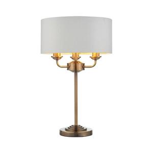Endon 98932 - Stolná lampa HIGHCLERE 3xE14/18W/230V biela/mosadz pr. 32 cm 98932 vyobraziť