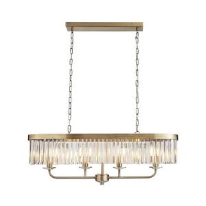 Endon 110539 - Luster na reťazi CHESTERFIELD 4xE14/6W/230V mosadz 110539 vyobraziť