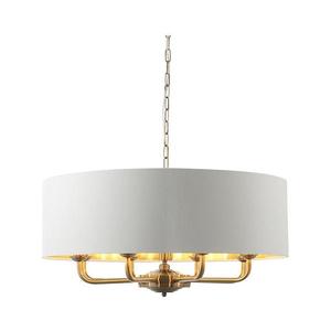 Endon 98938 - Luster na reťazi HIGHCLERE 8xE14/40W/230V Ø 70 cm biela/mosadz 98938 vyobraziť