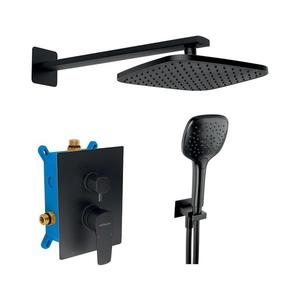 Novaservis - Sprchová sada s podomietkovou batériou METALIA ECO matná čierna SADA58051R, 5 vyobraziť