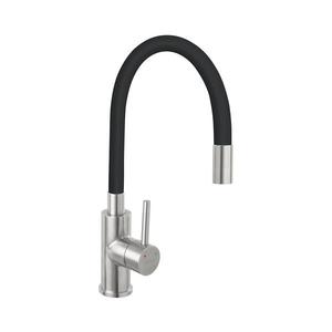 Novaservis - Drezová batéria s flexibilným ramienkom nerez/matná čierna 70710, 4C vyobraziť