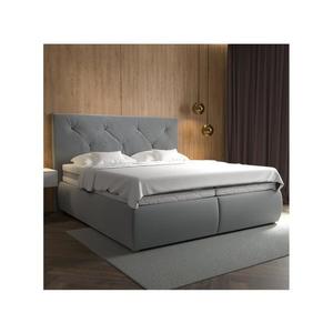 Boxspringová posteľ ELEN 160x200 cm so šedou matracou a topperom RIC160x200 s matrací a topperem vyobraziť