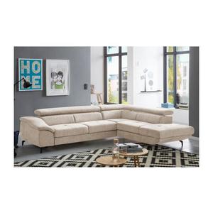 Rozkladacia rohová sedacia súprava BRESCIA pravá, béžová, s úložným priestorom C681662 FAMOUS 3F-OTM/BK vyobraziť