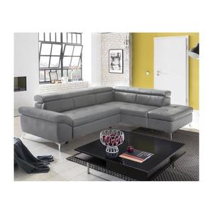 Kožená rohová sedacia súprava SALERNO II L, ľavá, sivá, rozkladacia C096667 PEARCY II OTM/BK KLEIN-2F vyobraziť