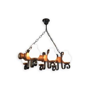 Brilagi - Luster na reťazi RUSTIC 6xE14/40W/230V buk/orech EX-01025 vyobraziť