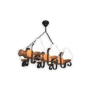 Brilagi - Luster na reťazi RUSTIC 6xE14/40W/230V buk EX-01026 vyobraziť