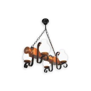 Brilagi - Luster na reťazi RUSTIC 4xE14/40W/230V buk/orech EX-01027 vyobraziť