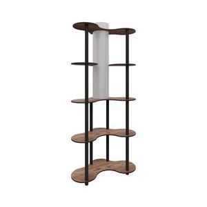 Stojacia lampa s poličkami 1xE27/40W/230V 150 cm čierna/hnedá 666PTR1116 vyobraziť