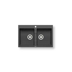 Pyramis 70053201 - Kuchynský drez SPARTA 78x50 cm granit/čierny 70053201 vyobraziť