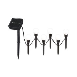 LED Solárne svietidlo KULKI 6xLED/1, 2V 600 mAh 4, 3 m IP44 čierna/biela 330208 vyobraziť